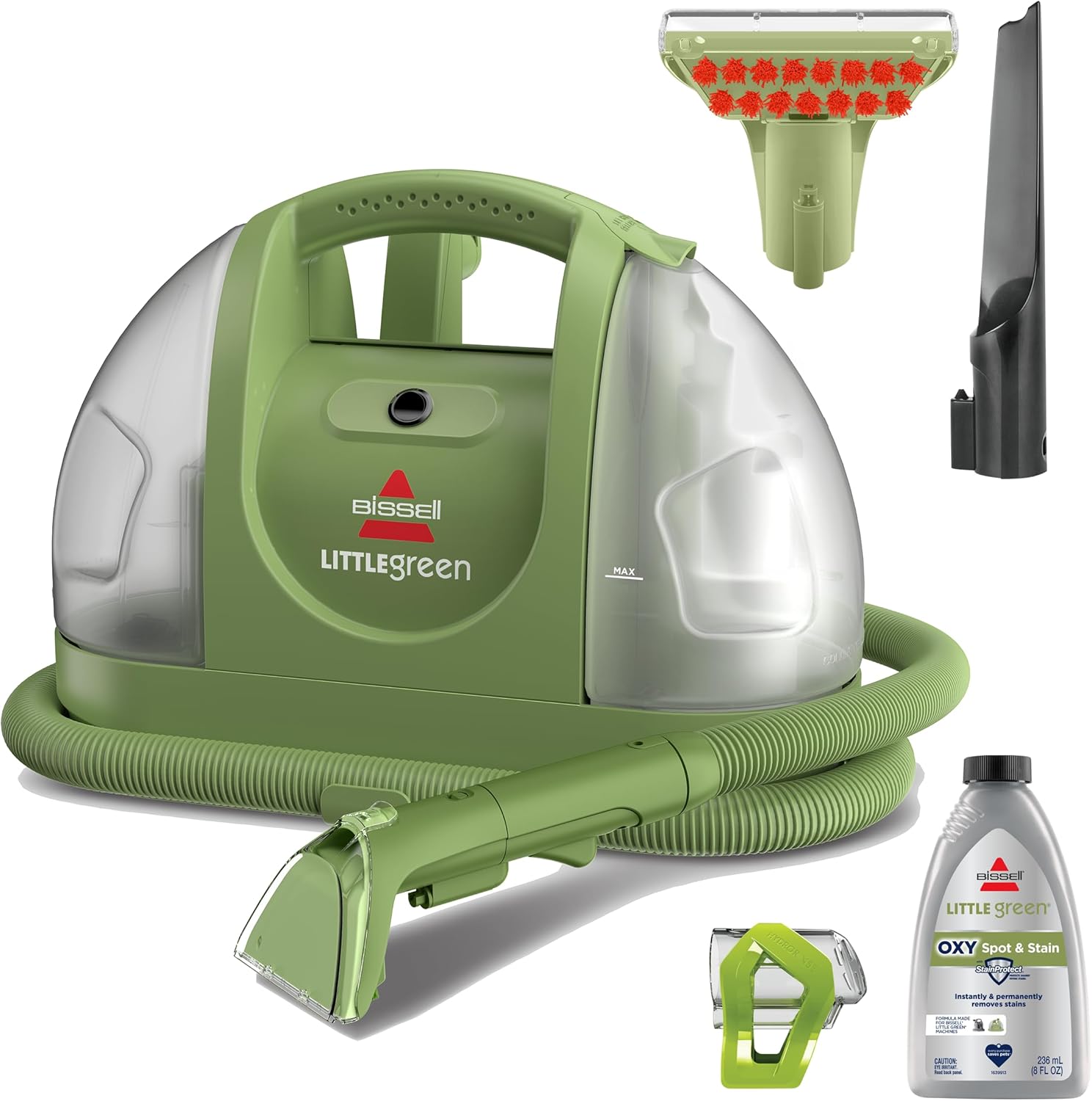 BISSELL Little Green Multipurpose Portable Carpet & Upholstery Cleaner, Car & Car Detailing with Special Tools, Green, 1400B