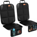SMART ELF Car Seat Protector, 2-Pack Seat Protector Protects Child Seat with Thickened Padding and Non-Slip Backing Mesh Pocket for Infants & Pets, Sedan SUV Truck (Black)