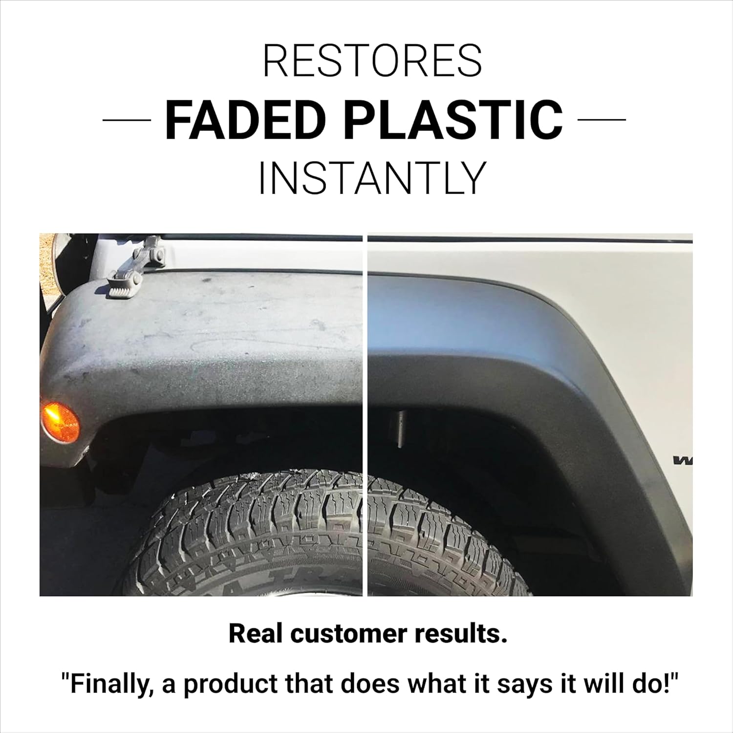 CAR GUYS Plastic Restorer | Rejuvenate plastic, rubber and vinyl! | User-friendly trim fixer | Safety Car Detailing | 8 oz set with foam applicator