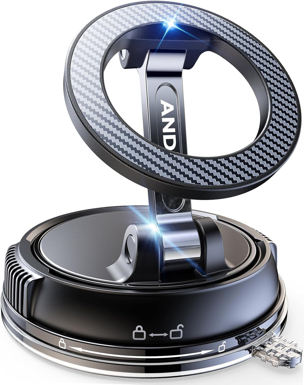 ANDERY Car Phone Holder for Magsafe [78+LBS Strongest Suction & 2400gf Magnetic] 360¡ã Adjustable Car Phone Mount, Phone Holders for Your Car for iPhone 17-12 Pro Max Plus Air, Carbon Fiber