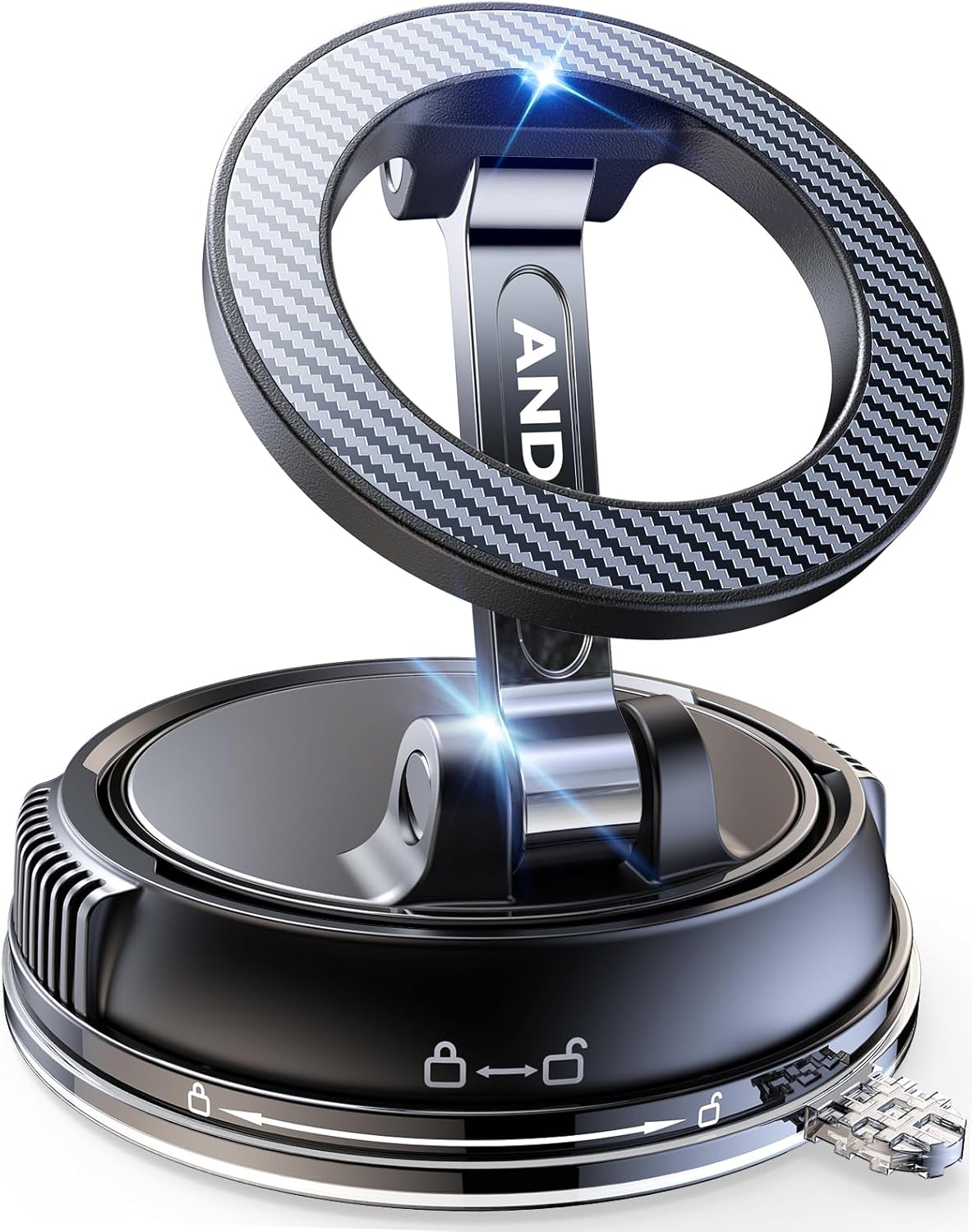 ANDERY Car Phone Holder for Magsafe [78+LBS Strongest Suction & 2400gf Magnetic] 360¡ã Adjustable Car Phone Mount, Phone Holders for Your Car for iPhone 17-12 Pro Max Plus Air, Carbon Fiber